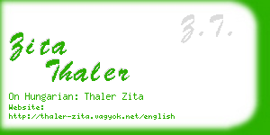 zita thaler business card